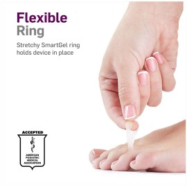 NatraCure Gel Hammer Toe Crest Pads (Left/Right) - 2 Pairs - Straightening Cushion for Mallet and Overlapping Toes - 3035-M RET 4PK