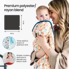 Copper Pearl Three-Layer Baby Blanket: Soft Quilts for Boys & Girls | Breathable, Cozy Toddler Blanket | Newborn Quilt | 46x46 Premium Polyester/Rayon