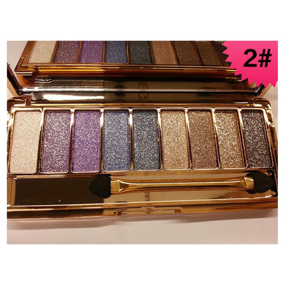 DISAAR BEAUTY 9 Colors Glitter Eyeshadow Eye Shadow Palette & Makeup Cosmetic Brush Set NEW (02) DISAAR BEAUTY 9 Colors Glitter Eyeshadow Eye Shadow Palette & Makeup Cosmetic Brush Set NEW (02)