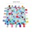 Baby Boy Tag Security Blanket - Colorful Plush Comforter Tag Blankets, Warm and Safe Shower Gift for Baby