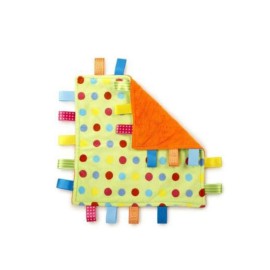 Baby Tag Soft Touch Plush Colourful Comfortable Tag Blanket, Security Blanket Gift for Baby, Toddler, Child