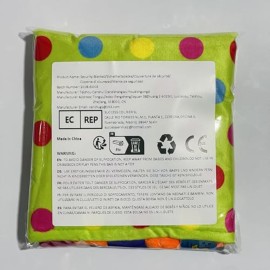 Baby Tag Soft Touch Plush Colourful Comfortable Tag Blanket, Security Blanket Gift for Baby, Toddler, Child