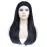 Aimole Long Straight 3/4 Women\'s Wigs Hair Piece Synthetic Hair with Black Headband(1-Black)