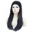 Aimole Long Straight 3/4 Women\'s Wigs Hair Piece Synthetic Hair with Black Headband(1-Black)