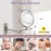 Wall Mounted Makeup Mirror, 1X/5X Magnifying Mirror Double Sided, 8 Inch Extendable Bathroom Mirror for Shaving, Nickel