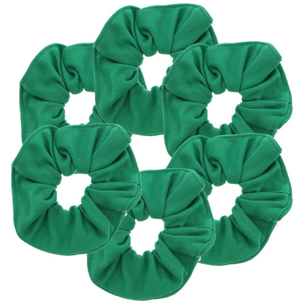 Large Solid Scrunchie - Set of 6 - Green