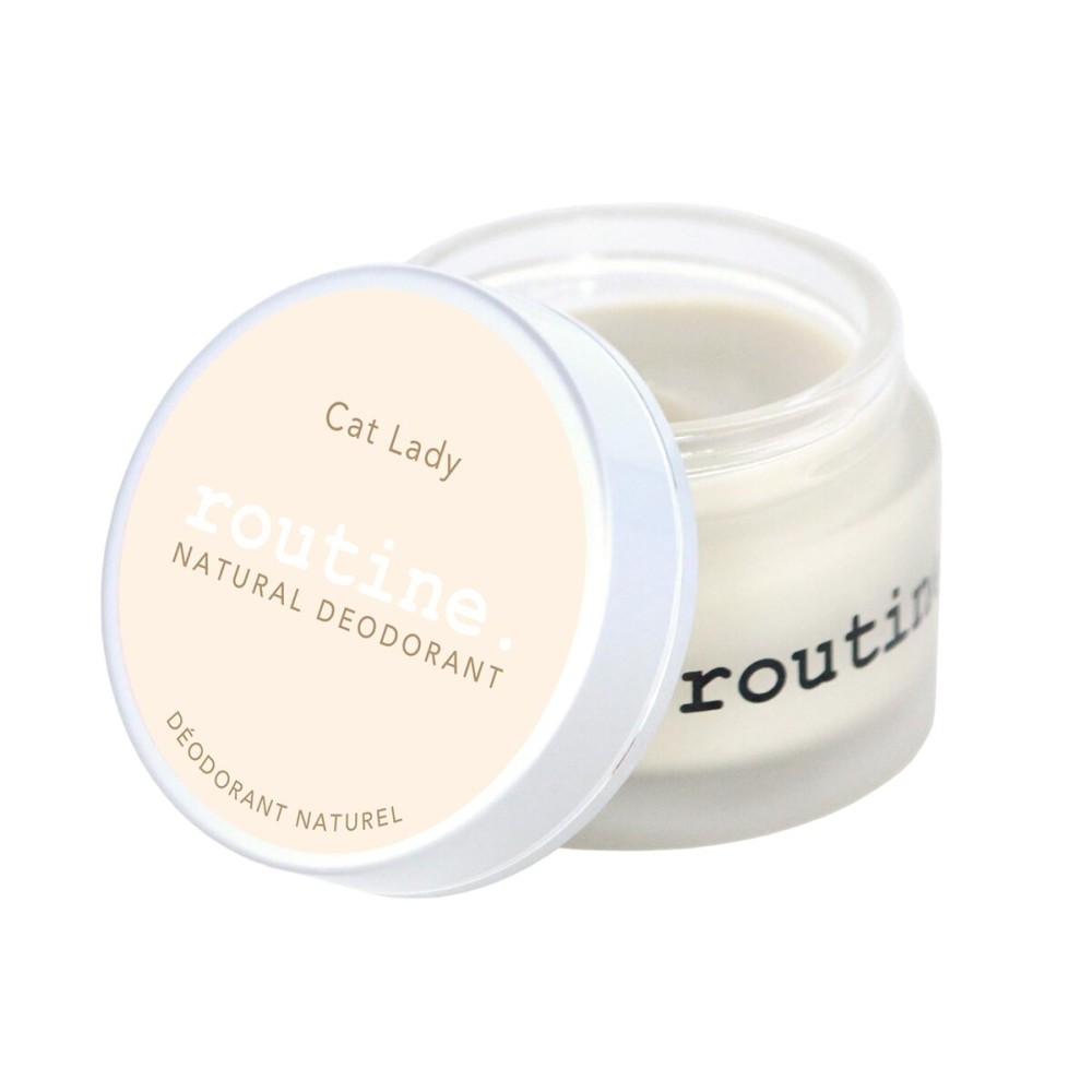 Routine. Natural and Aluminum Free Deodorant (2 Fluid Oz.) for Women and Men | Cat Lady | Coconut, Cocoa, Pineapple and Vanilla (Cream Jar Formula) Routine. Natural and Aluminum Free Deodorant (2 Fluid Oz.) for Women and Men | Cat Lady | Coconut, Cocoa, Pineapple and Vanilla (Cream Jar Formula)