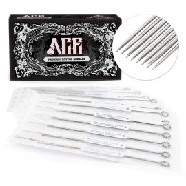 ACE Needles 50 pcs. 15 Single Stack Magnum Shader Pre-Made Sterile Tattoo Needles - 15M1