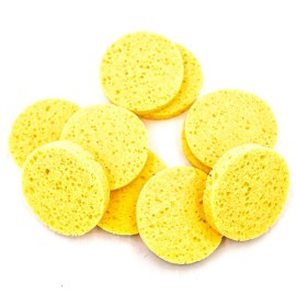 Facial Sponge Cosmetics Round, Yellow Compressed Sponges Makeup Puff Sponges Cleaning Stick for Face Cleanser Facial Sponge Cosmetics Round, Yellow Compressed Sponges Makeup Puff Sponges Cleaning Stick for Face Cleanser