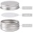 0.5 oz Screw Top Aluminum Tin Jar with Screw Lid and Blank Labels (Silver - Pack of 32)