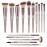 ZOREYA Makeup Brushes, 15 Pcs Professional Premium Synthetic Brush Set, Foundation Concealer Eyeshadow Blush Makeup Brush Set (Champagne Gold)