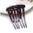 4Pcs Ponytail Bump it UP Volume Inserts Combs Fluffy Hair Comb Hair Styling Tool with Elastic Rubber Band (2 Black+2 Coffee)
