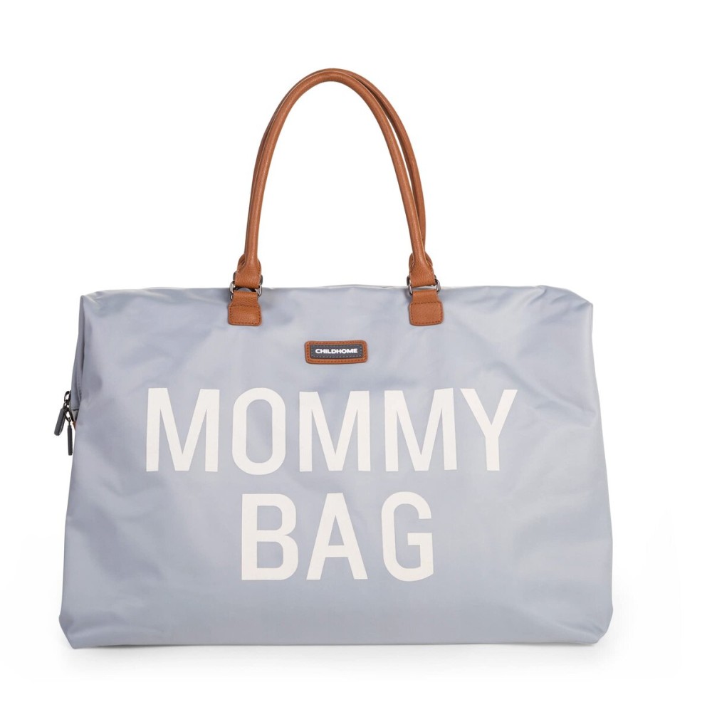 Childhome The Original Mommy Bag - Large Baby Diaper Bag, Mommy Hospital Tote and Travel Tote, Pregnancy Must Haves (Mommy Grey)