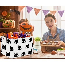 HIYAGON Batman Basket Kids Storage Basket Cute Basket Empty Toy Storage Bin Organizer Box Rectangular Room Decor for Home Books(Black bats)