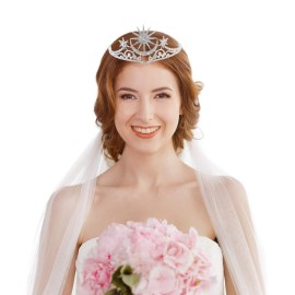 Lurrose Star Crown Moon Tiara Star Moon Rhinestone Tiara Crowns Moon Crown Headpiece Halloween Headdress Bridal Hair Accessories Lurrose Star Crown Moon Tiara Star Moon Rhinestone Tiara Crowns Moon Crown Headpiece Halloween Headdress Bridal Hair Accessories