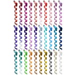 SOTOGO 30 Pieces Clip in Hair Extensions Colorful Curly Hair Extensions Hair Streak Party Highlights Hairpieces for Women Girls(30 Colors, 22 Inches)