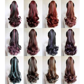 SOTOGO 30 Pieces Clip in Hair Extensions Colorful Curly Hair Extensions Hair Streak Party Highlights Hairpieces for Women Girls(30 Colors, 22 Inches) SOTOGO 30 Pieces Clip in Hair Extensions Colorful Curly Hair Extensions Hair Streak Party Highlights Hairpieces for Women Girls(30 Colors, 22 Inches)