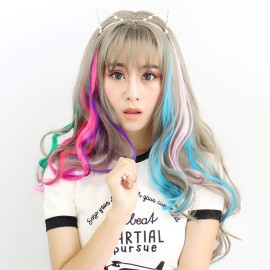 SOTOGO 30 Pieces Clip in Hair Extensions Colorful Curly Hair Extensions Hair Streak Party Highlights Hairpieces for Women Girls(30 Colors, 22 Inches) SOTOGO 30 Pieces Clip in Hair Extensions Colorful Curly Hair Extensions Hair Streak Party Highlights Hairpieces for Women Girls(30 Colors, 22 Inches)