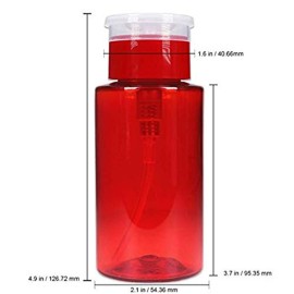 Beauticom PANA 7oz Red Push-Down Dispenser Bottle - 1 Bottle - Empty Refillable Pump Bottle for Nail Polish Remover Beauticom PANA 7oz Red Push-Down Dispenser Bottle - 1 Bottle - Empty Refillable Pump Bottle for Nail Polish Remover