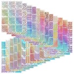 Onwon 288 Piece Nail Vinyls, 96 Designs - 24 Sheets Nail Art Decals & Stencil Sticker Sheets Set