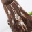 Feather Headband Hippie Indian Boho Tassel Bohemian Halloween Hair Hoop Women Crown Hairband Party Decoration Headdress Cosplay Costume Handmade Headpiece Accessories White