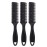 3pcs Haircut Set: Double-Sided Scissors, Stainless Steel Razor, and Plastic Comb for Long and Short Hair Trimming (Black)
