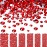 Bememo 3456 Pcs Crystals Diamond Rhinestones AB Clear Flat Back Round Gems Flatback Glass Mixed Size Crystals Gems for Crafts Clothes Shoes Makeup Bags Decor, 6 Sizes(Red)