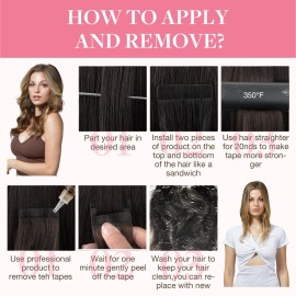 GOO GOO Tape in Hair Extensions Human Hair, 2/6/18 Balayage Brown to Dirty Blonde, 22inch 50g 20pcs, Thick Ends Straight Seamless, Invisible GOO GOO Tape in Hair Extensions Human Hair, 2/6/18 Balayage Brown to Dirty Blonde, 22inch 50g 20pcs, Thick Ends Straight Seamless, Invisible