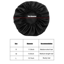 Blulu 3 Pieces Sleep Cap Satin Bonnet Night Sleeping Soft Hair Turbans for Women and Girls