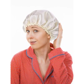 Blulu 3 Pieces Sleep Cap Satin Bonnet Night Sleeping Soft Hair Turbans for Women and Girls