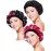 Blulu 3 Pieces Sleep Cap Satin Bonnet Night Sleeping Soft Hair Turbans for Women and Girls (Elegant Colors,Medium)
