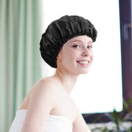 Blulu 3 Pieces Sleep Cap Satin Bonnet Night Sleeping Soft Hair Turbans for Women and Girls (Elegant Colors,Medium)