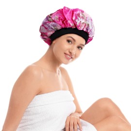 Blulu 3 Pieces Sleep Cap Satin Bonnet Night Sleeping Soft Hair Turbans for Women and Girls (Elegant Colors,Medium)