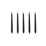 PMU Products Disposable Sterile Microblading Pens with Cotton Tip - 5 Blades - Professional Eyebrow Tattoo Manual Hand Tools - Certified Safe, Sharp Needles for Permanent Makeup - (15M1 - Black)