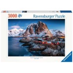 Ravensburger Hamnoy, Lofoten 3000 Piece Jigsaw Puzzle for Adults - 17081 | Premium Quality, Durable Blueboard | Unique Handcrafted Tooling | Perfect Interlocking Fit | Ideal for Advanced Puzzlers