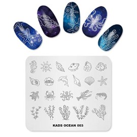 KADS Nail Art Stamp Plate - Ocean Sea Mermaid Series Nail Stamping Plate Template Image DIY Decoration Tool KADS Nail Art Stamp Plate - Ocean Sea Mermaid Series Nail Stamping Plate Template Image DIY Decoration Tool