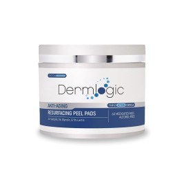 Anti Aging Resurfacing Peel Pads- Triple Action Chemical Peel Pads Combined with Glycolic, Lactic, and Salicylic Acids. Smooths Fine Lines, Wrinkles, Dark Spots, and Imperfections to Enhance the Skin