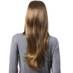 Onedor 23 Curly Hair Women Ladies 3/4 Half Wig Premium Japanese Synthetic fibers Wigs with Secured Mesh Head Cap (Slightly Curl, 1416T)