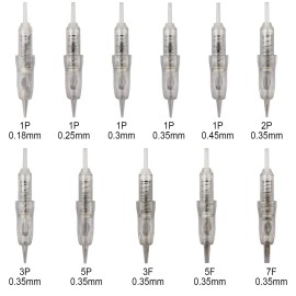 50pcs Guapa 9mm Spiral Cartridge Needles Disposable Tattoo Needles Stainless Steel Sterilized Cartridges Needles for Tattoo Machine Eyebrows Eyeliner Lip Permanent Makeup Machine (3P)