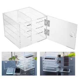 Eyelash Storage Case, 8 Compartment False Eyelashes Eyelash Extension Carrying Box Clear Acrylic Cosmetic Makeup Organizer for Professional Salon Use for Lashes Grafting Eyelash Storage Case, 8 Compartment False Eyelashes Eyelash Extension Carrying Box Clear Acrylic Cosmetic Makeup Organizer for Professional Salon Use for Lashes Grafting