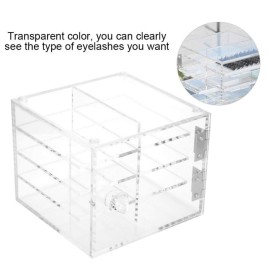 Eyelash Storage Case, 8 Compartment False Eyelashes Eyelash Extension Carrying Box Clear Acrylic Cosmetic Makeup Organizer for Professional Salon Use for Lashes Grafting Eyelash Storage Case, 8 Compartment False Eyelashes Eyelash Extension Carrying Box Clear Acrylic Cosmetic Makeup Organizer for Professional Salon Use for Lashes Grafting
