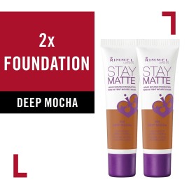 Rimmel, Stay Matte Foundation, Deep Mocha 2 Count (Pack of 1) Rimmel, Stay Matte Foundation, Deep Mocha 2 Count (Pack of 1)
