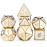 DnDnD White with Gold Number DND Dice Sets,Solid Metal Die with Free Gorgeous Metal Tin for Dungeons and Dragons D&D Role Playing Game Tabletop Games
