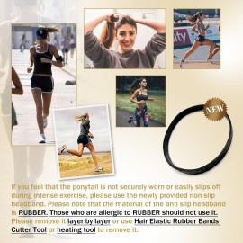 Ve Sunny Human Hair Ponytail Extension Real Human Hair Light Blonde Mix Golden Blonde Highlights Clip in Ponytail Hair Extensions 80g 16inch