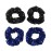 4 Pcs Sequin Hair Scrunchie Hair Bobbles Metallic Elastics Ponytail Holders Hair Wrist Ties Bands Cloth Scrunchies for Show Gym Dance Party Club Girl Women (Black+Blue)