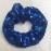 4 Pcs Sequin Hair Scrunchie Hair Bobbles Metallic Elastics Ponytail Holders Hair Wrist Ties Bands Cloth Scrunchies for Show Gym Dance Party Club Girl Women (Black+Blue)