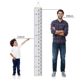 FOCCTS Baby Growth Chart, Height Chart Hanging Ruler Wall Decor for Kids, Toddler Growth Chart for Wall, Wall Hanging Growth Chart Baby Height Measurement- 79 x 7.9