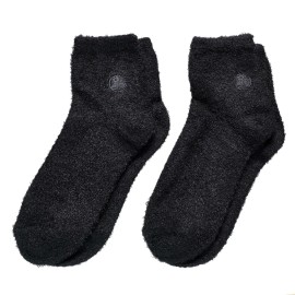 Earth Therapeutics Aloe Vera Socks - Infused with Natural Aloe Vera & Vitamin E - Helps Dry Feet, Cracked Heels, Calluses, Dead Skin - Use with Your Favorite Lotions - Black/Black (2 Pairs)
