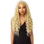 Sensationnel Cloud9 4X4 Braided Wig - Goddess Locs Hand Tied Swiss Lace Braided Wig With Large Parting Area (2 DARKBROWN)