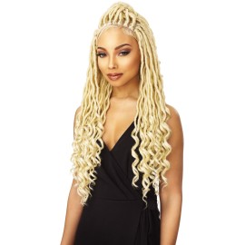 Sensationnel Cloud9 4X4 Braided Wig - Goddess Locs Hand Tied Swiss Lace Braided Wig With Large Parting Area (2 DARKBROWN) Sensationnel Cloud9 4X4 Braided Wig - Goddess Locs Hand Tied Swiss Lace Braided Wig With Large Parting Area (2 DARKBROWN)